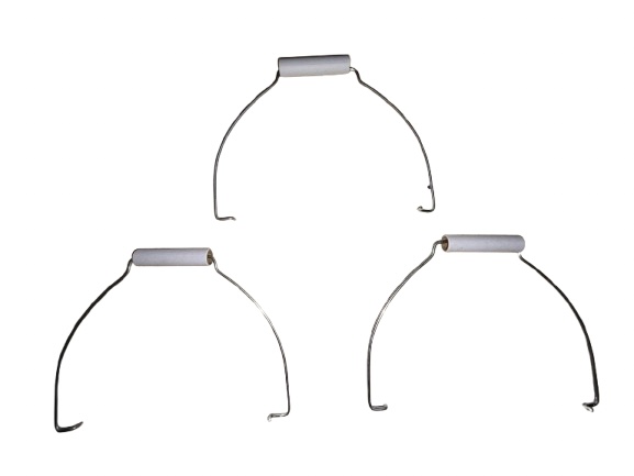 Galvanized wire bucket handles with plastic grips