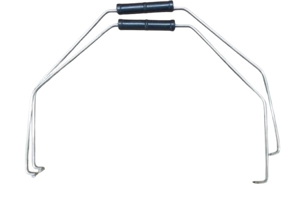 Rectangular galvanized wire handles with plastic grip